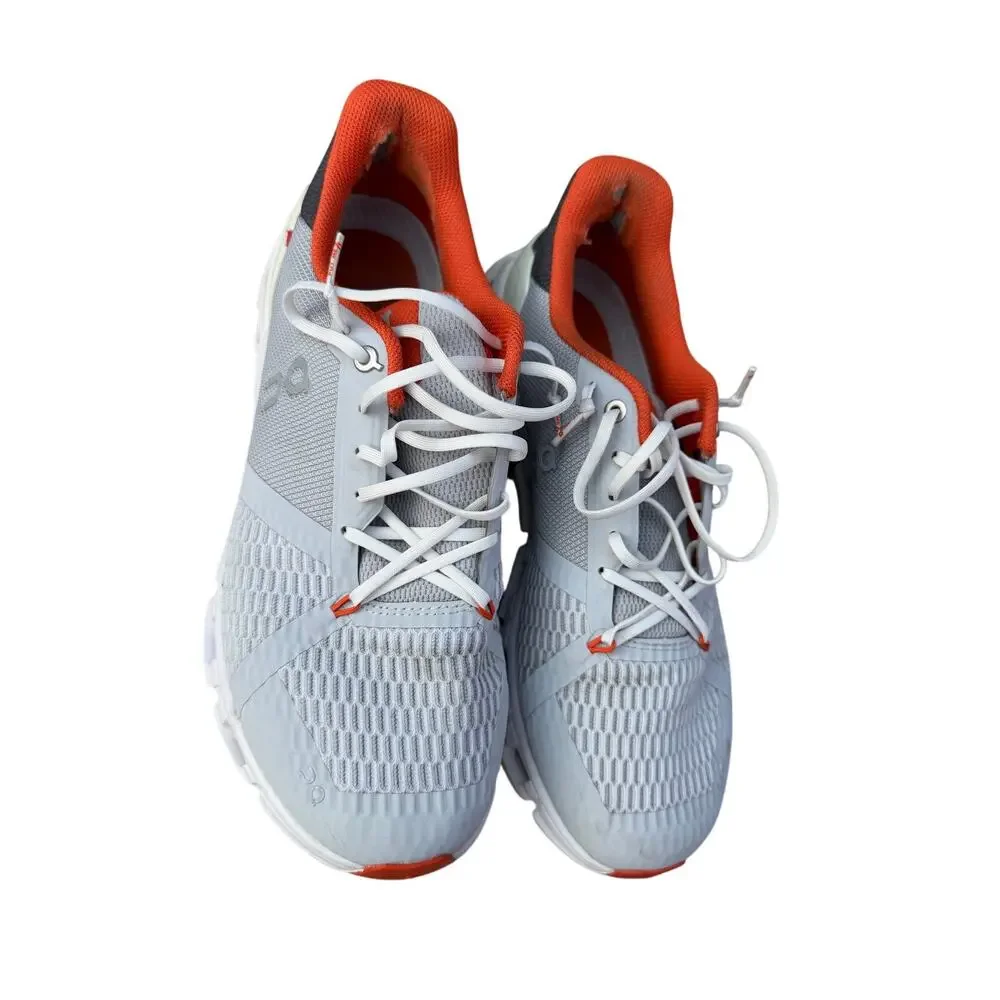 On Cloudflyer Men's Running Shoes Size 9 Grey Orange Swiss - Picture 6 of 8